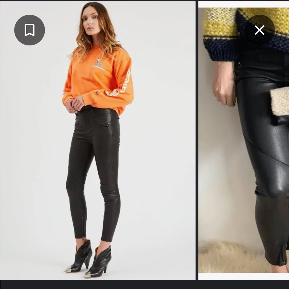 etienne marcel black leather pants